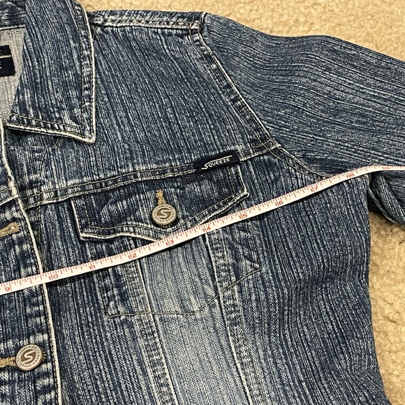 Stephen Hardy Squeeze Women's Denim Jean Jacket Button Front Size Medium - Picture 7 of 10